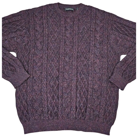 Joseph & Lyman 100% Alpaca Sweater Mens M Fisherman Aran Crewneck Pullover Cable - Picture 3 of 13